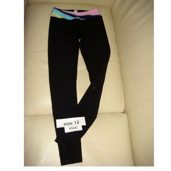 Ivivva Other - Ivivva Girl by Lululemon 🍋 Black Luon Full Length Leggings size 12